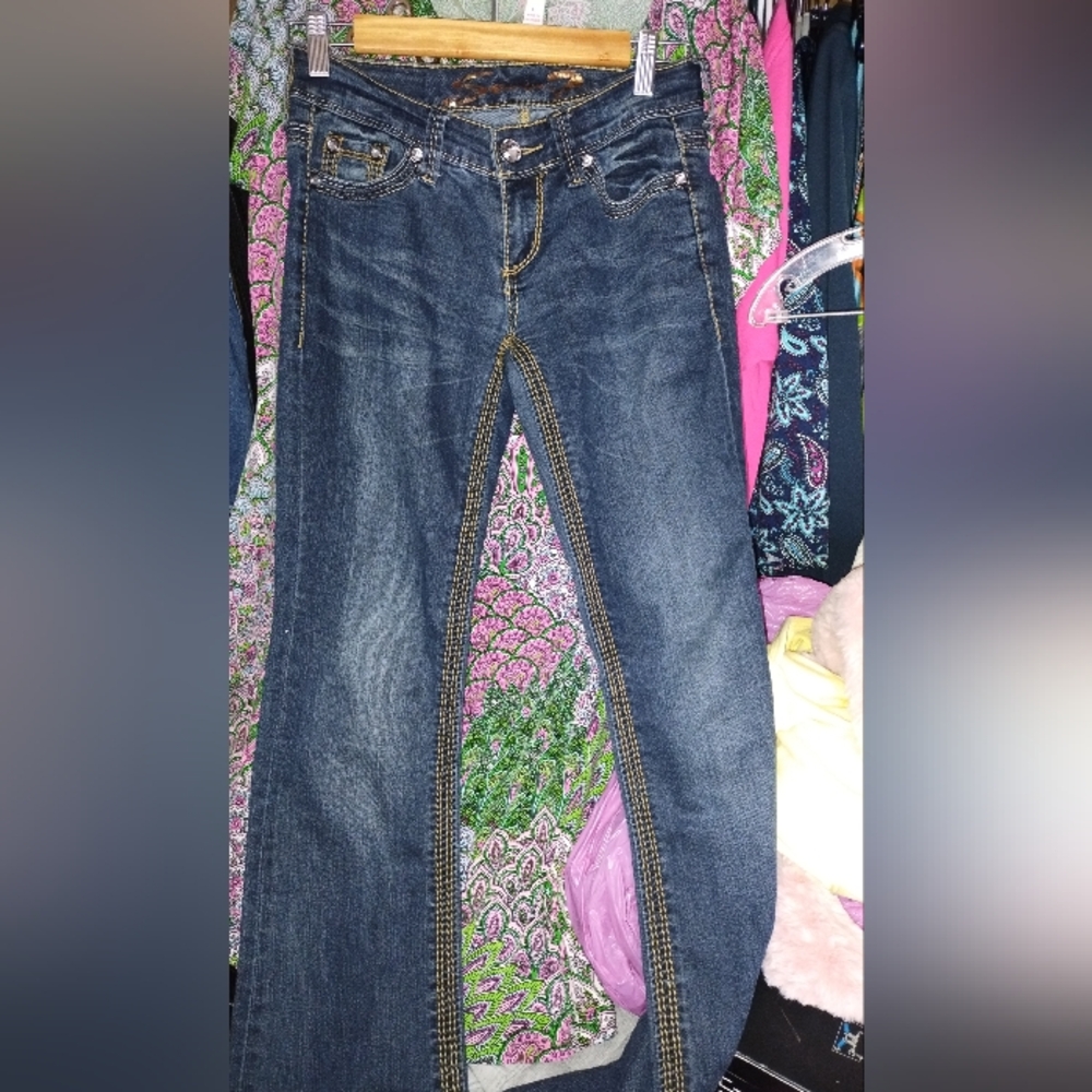 Seven Low Rise Slim Fit Blue Jeans